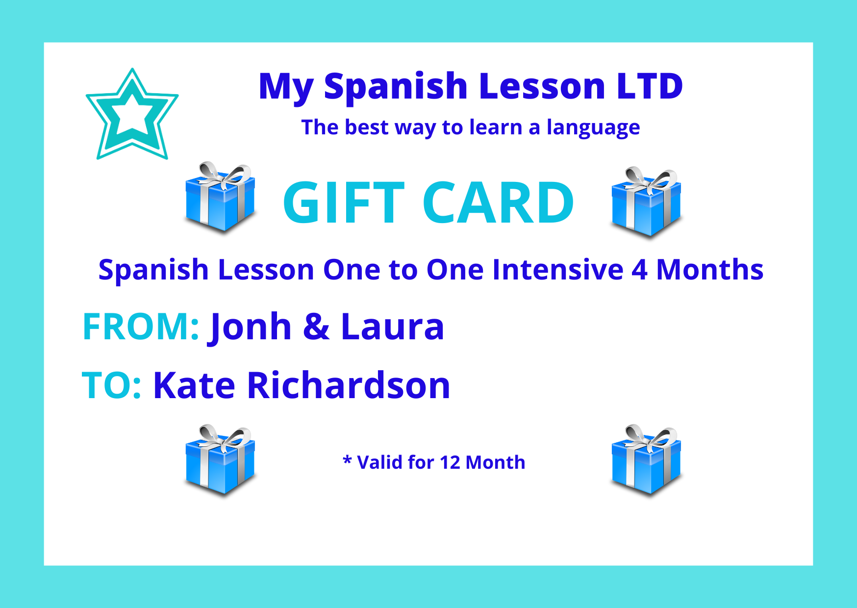 SPANISH LESSON ONE TO ONE INTENSIVE 4 MONTHS SPANISH LESSON ONE TO ONE INTENSIVE 4 MONTHS